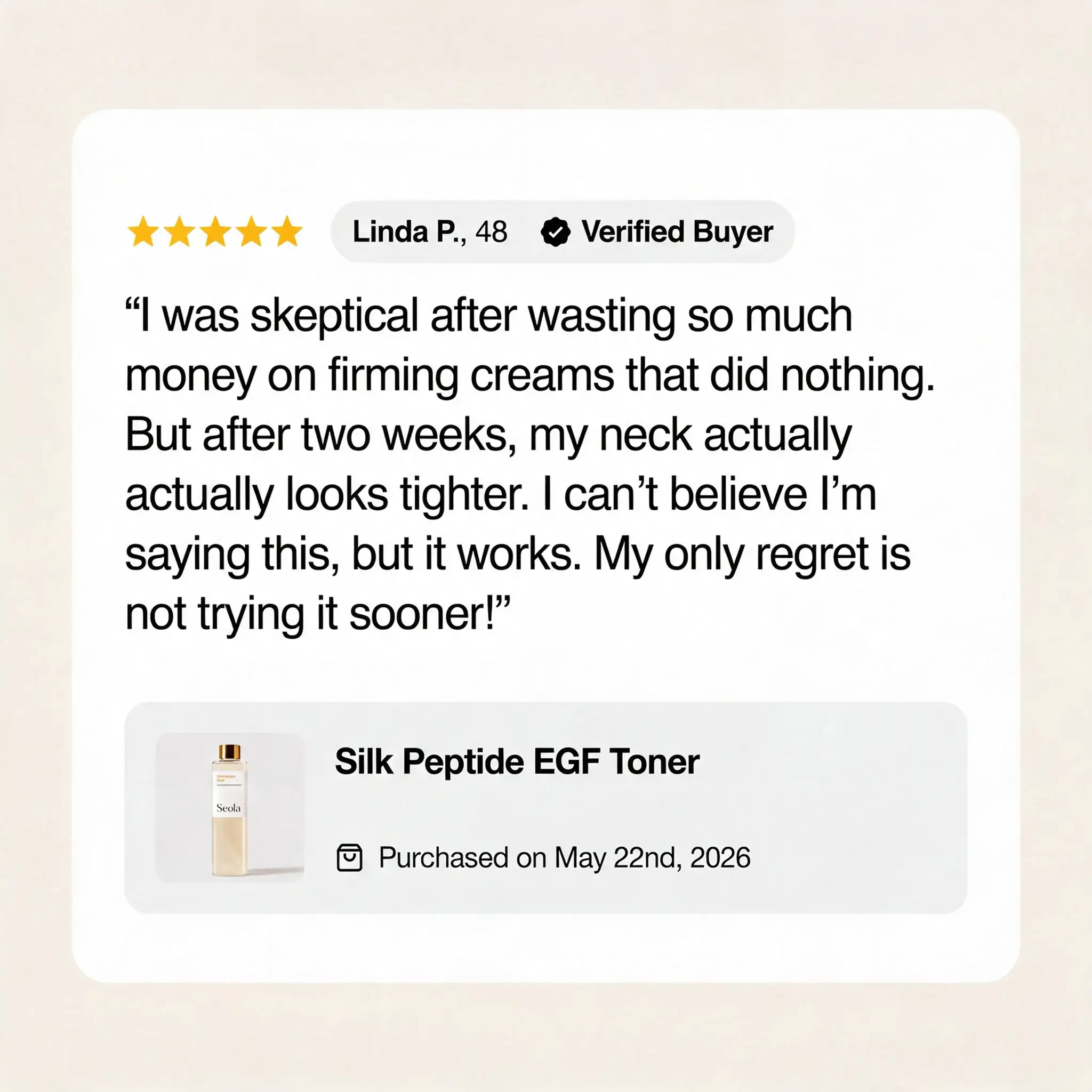 Silk Peptide EGF Toner